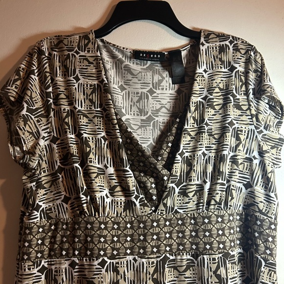 Mommy core Geometric Dress by Access Liz Claiborne Sz XL - Picture 2 of 8